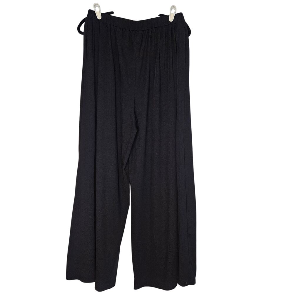 Cider Stretchy Wide Leg Black pull on pants trousers size 1 XL